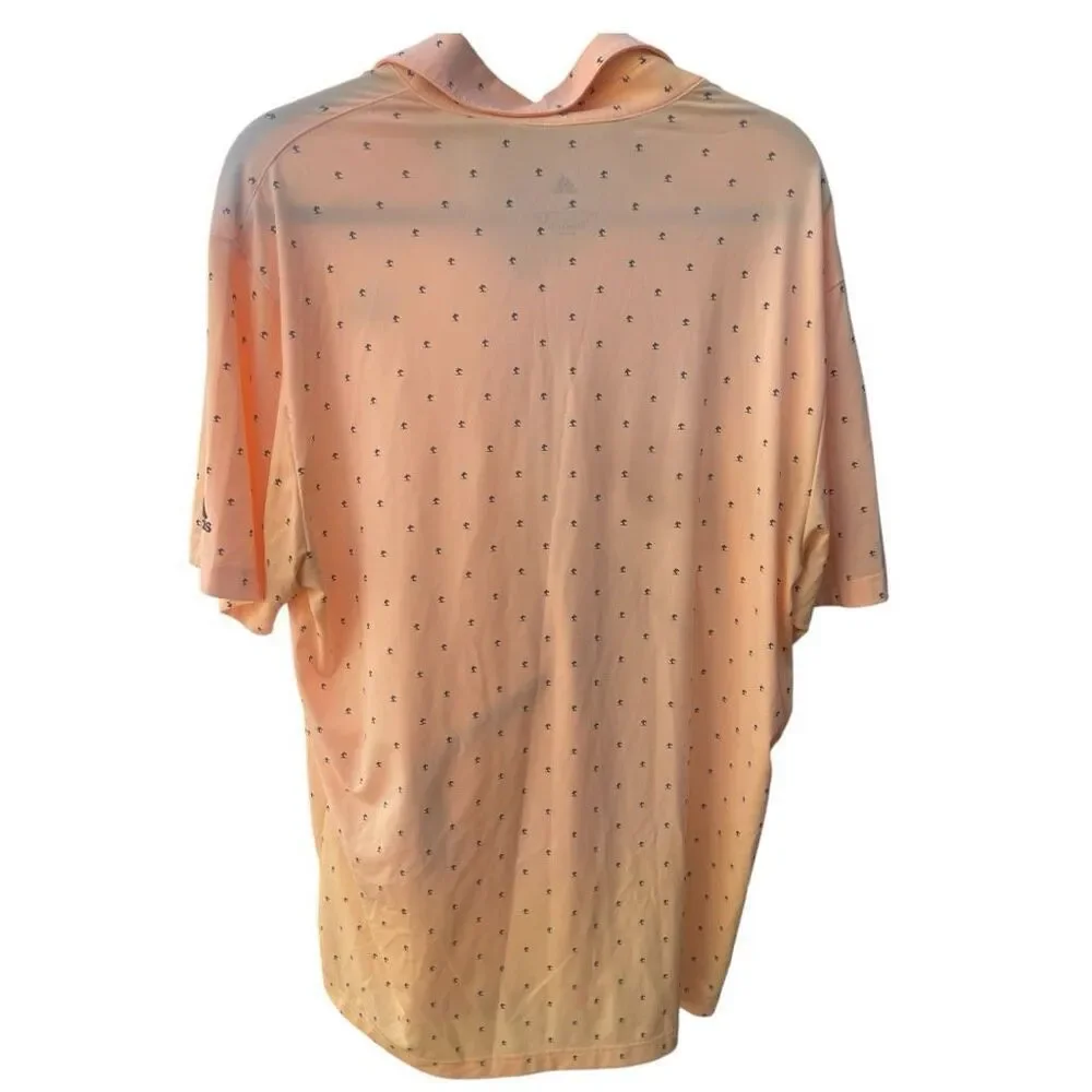 Men’s‎ Adidas Orange Print Golf Polo Shirt Size Large